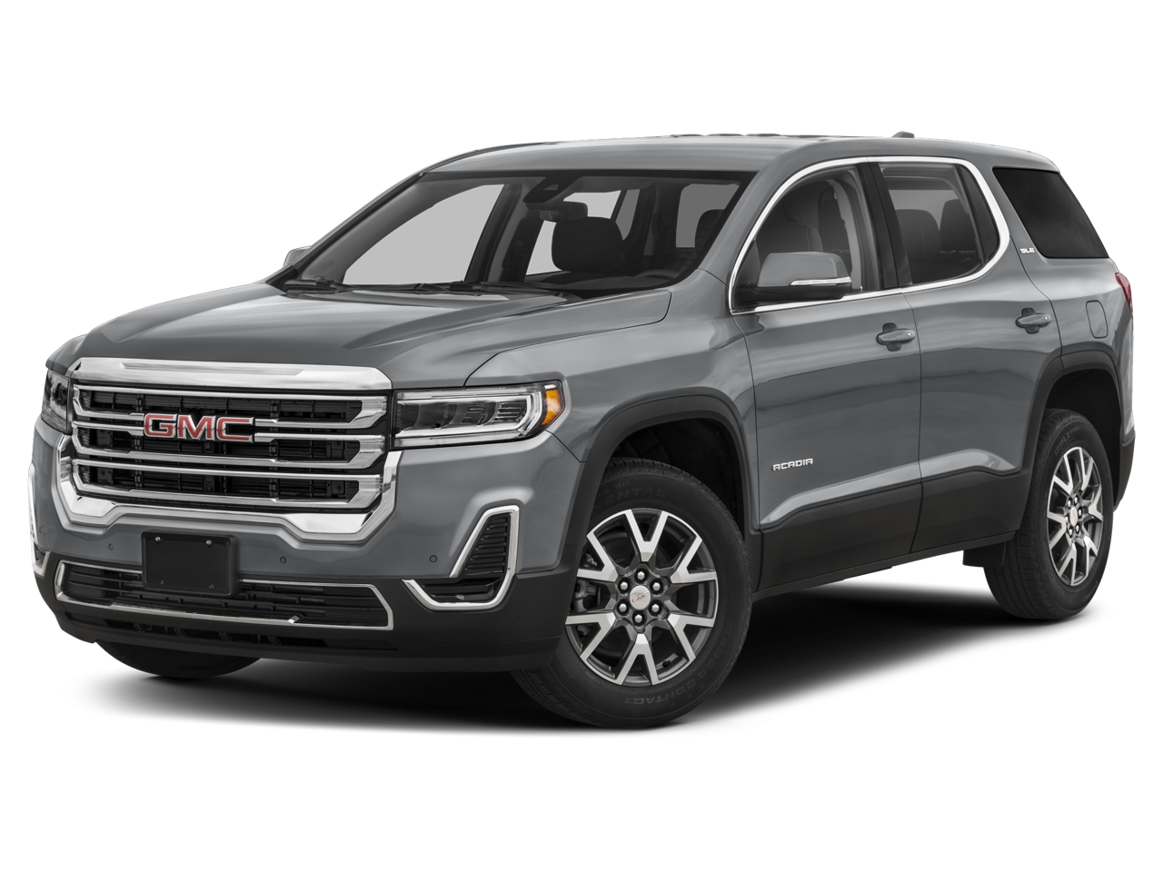 2023 GMC Acadia SLE in Ultra Blue Metallic — front three-quarter view
