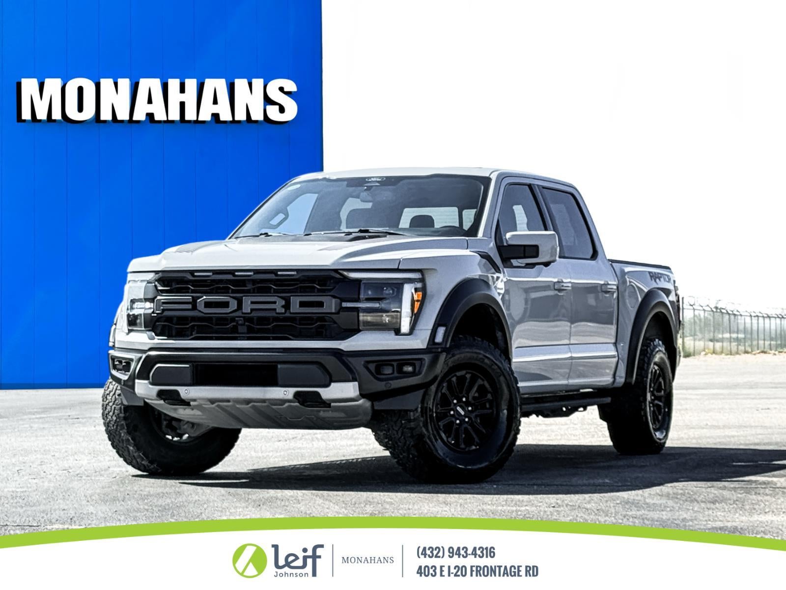 2024 Ford F-150 Raptor in Gray — front three-quarter view